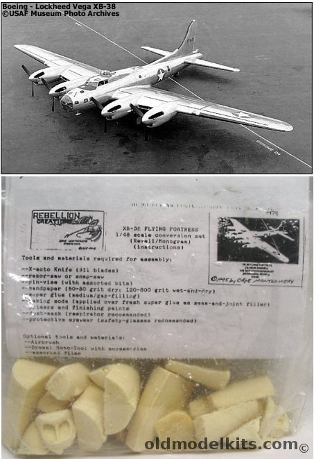 Rebellion Creations 1/48 XB-38 Conversion Bagged plastic model kit